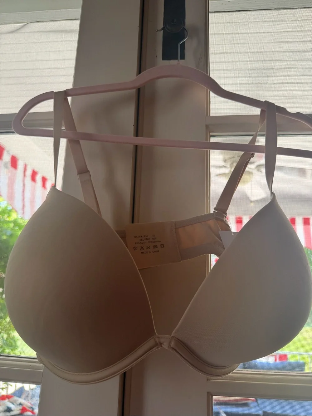 Wingslove 36DDD/F Deep V Plunge Underwire Push Up T-Shirt Bra Multiway Straps